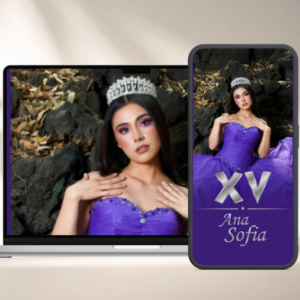 Invitación Digital XV Años - Modelo Prisma Real