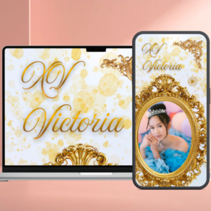 Invitación Digital XV Años - Modelo Rococó